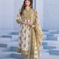 Ivory Bloom Printed Anarkali Suit Set