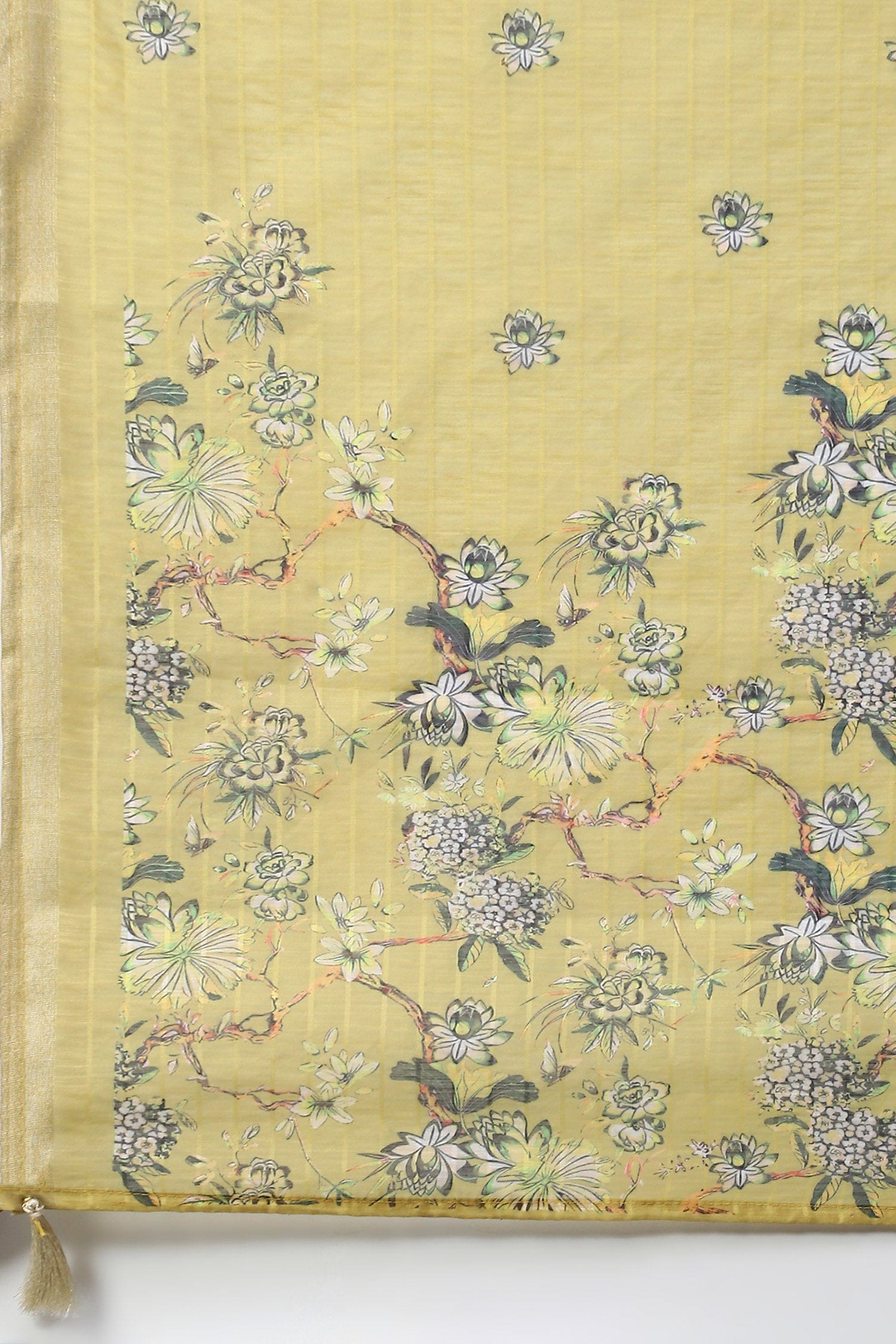 Yellow Angrakha Printed Suit Set for Women - Qurbat