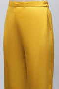Yellow Digital Print Suit Set for Women with French Knot – Bright & Elegant - Qurbat