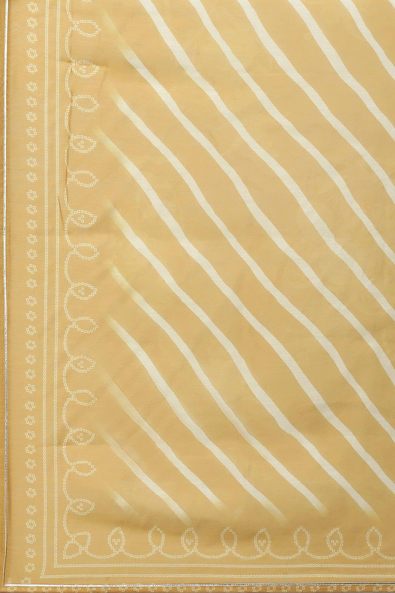 Yellow elegant Printed Suit Set for Women with Hand Embroidery - Qurbat