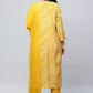 Yellow Leheriya Printed Suit Set for Women – Vibrant & Traditional - Qurbat