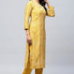 Yellow Leheriya Printed Suit Set for Women – Vibrant & Traditional - Qurbat