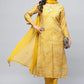 Yellow Leheriya Printed Suit Set for Women – Vibrant & Traditional - Qurbat