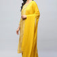 Yellow Leheriya Printed Suit Set for Women – Vibrant & Traditional - Qurbat