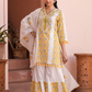 Yellow Floral Mirror Work Sharara Set