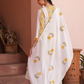 Yellow Floral Mirror Work Sharara Set