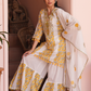 Yellow Floral Mirror Work Sharara Set